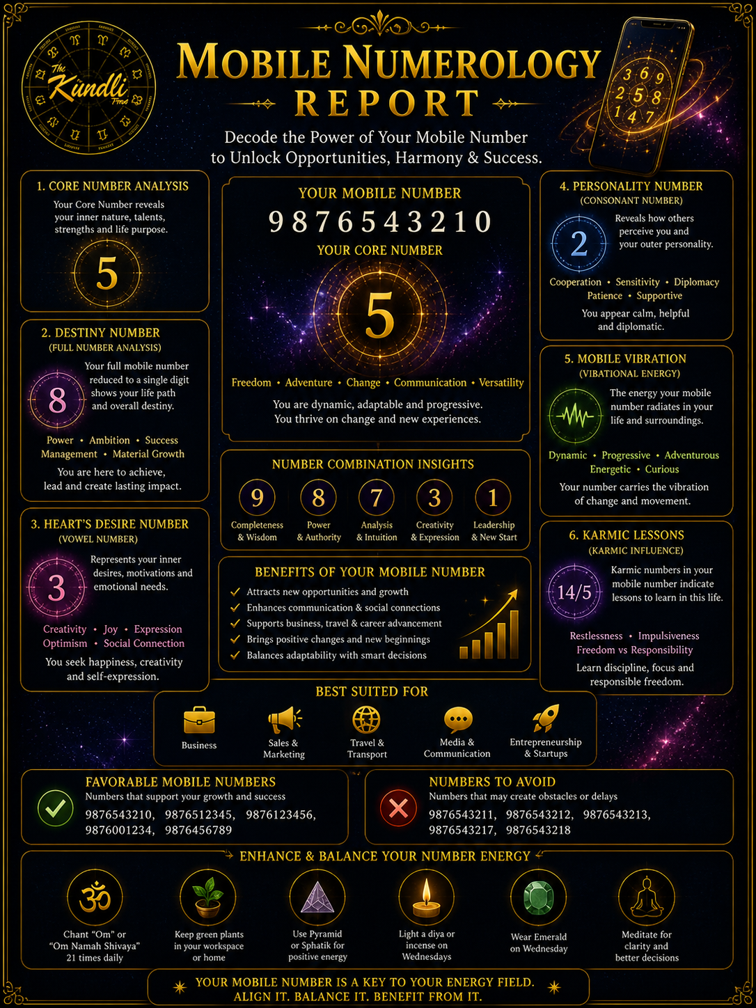 Mobile Numerology Report